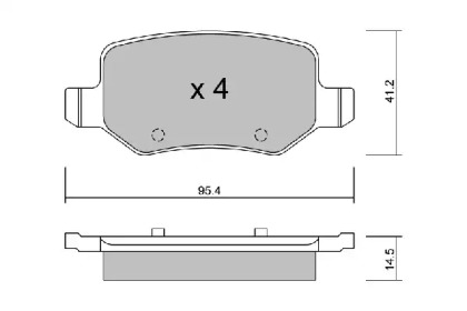 Комплект тормозных колодок AISIN BPMB-2006